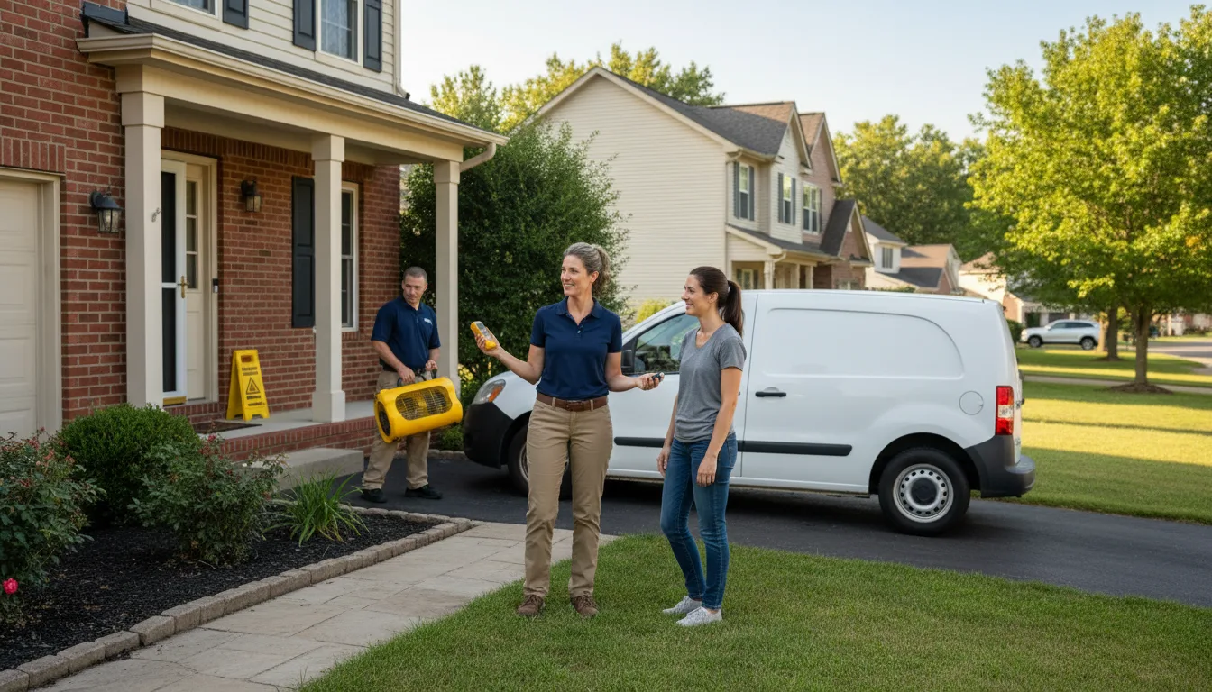 Residential water damage restoration in Weikert, PA